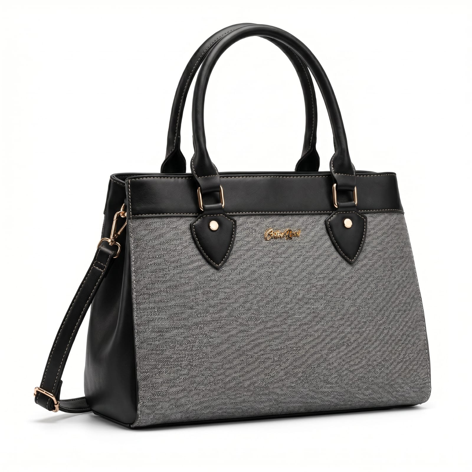 Structured double zipper two tone