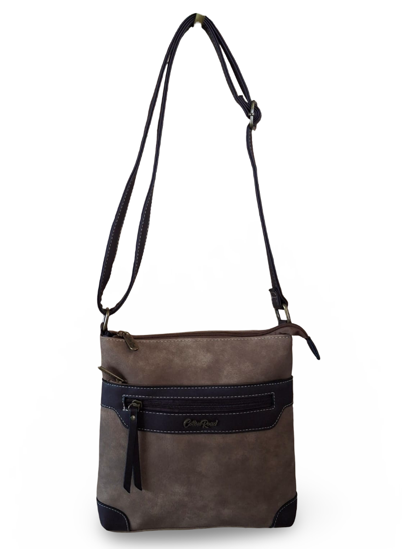 Multiple zip cotton road beige