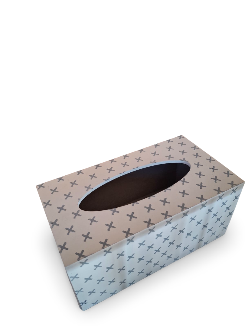 Wooden tissue box