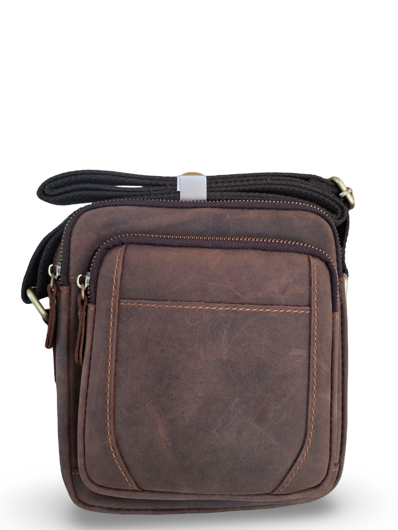Genuine leather sling bag X-508